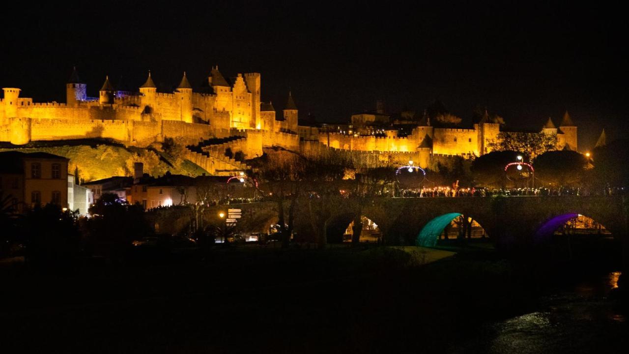 Tout Confort ! Calme, Climatisation, Vue Degagee, Ville ,Parking Gratuit, Ascenseur, Wifi Carcassonne Luaran gambar
