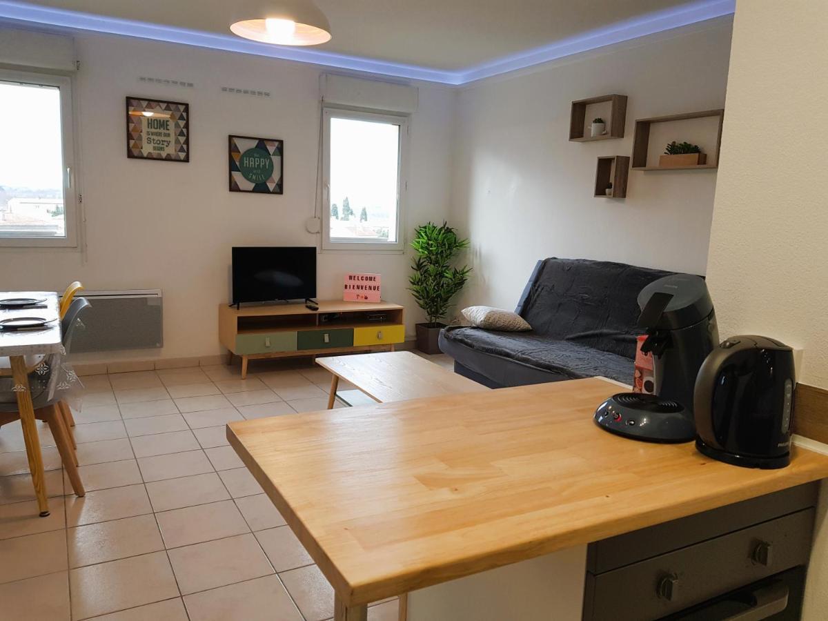 Tout Confort ! Calme, Climatisation, Vue Degagee, Ville ,Parking Gratuit, Ascenseur, Wifi Carcassonne Luaran gambar